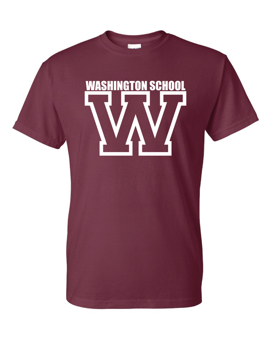 Washington W Logo T-shirt Maroon