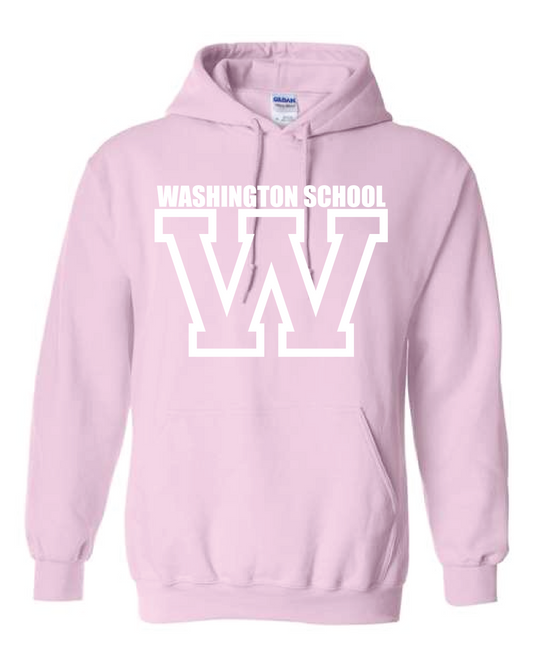 Washington W Logo Hooded Sweatshirt Pink