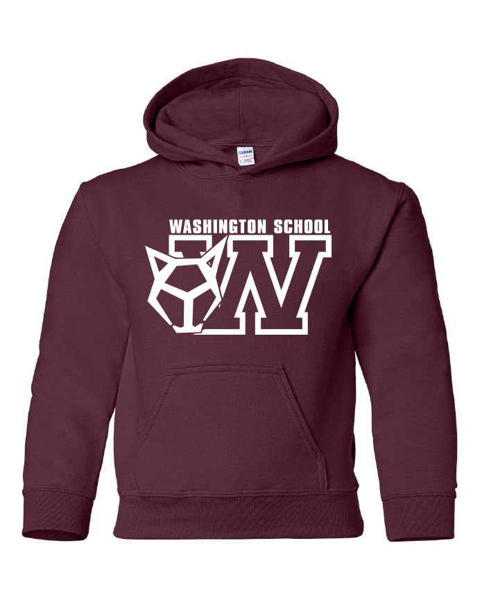 Washington Wolf Hooded Sweatshirt - Maroon