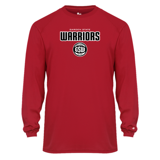 B-CORE L/S YOUTH TEE RED - GSW SPRING 2023 WARRIORS