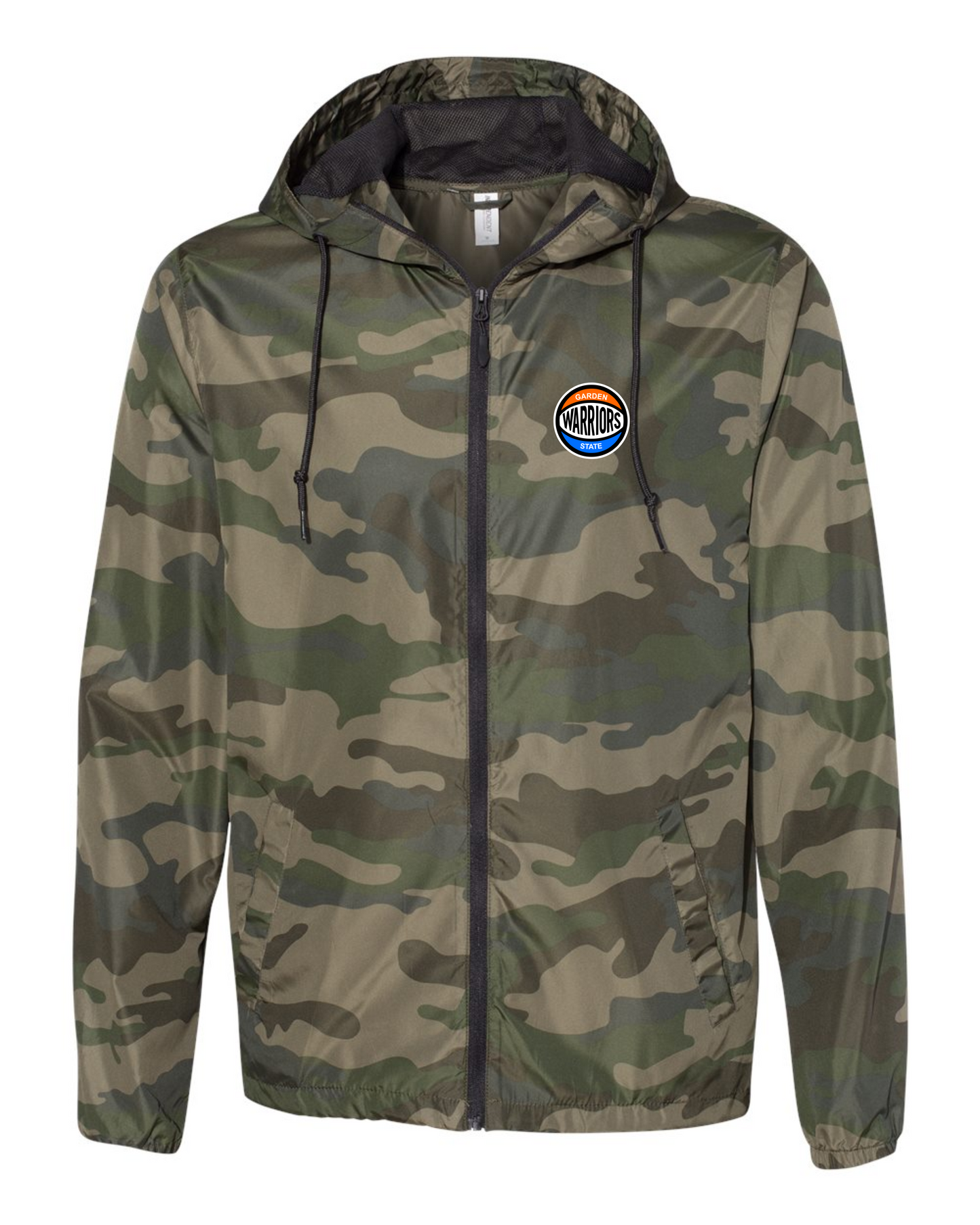 Unisex Lightweight Windbreaker Full-Zip Jacket - Camo