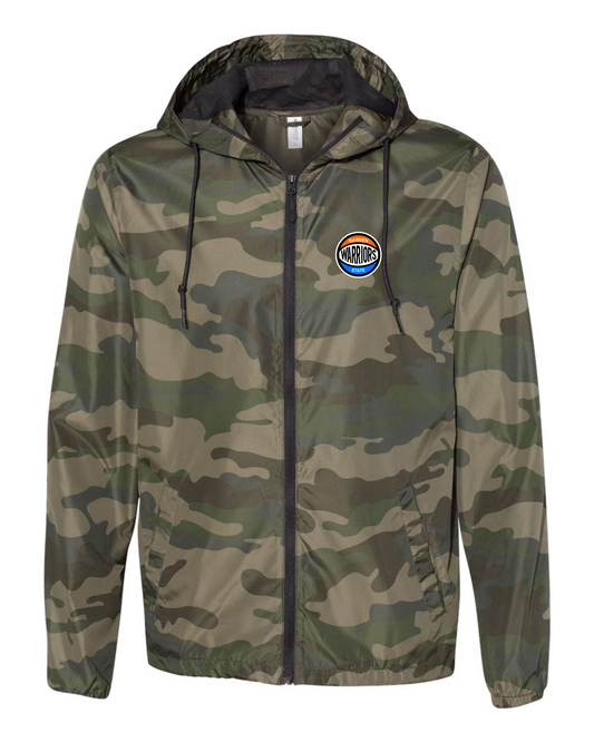 Unisex Lightweight Windbreaker Full-Zip Jacket - Camo