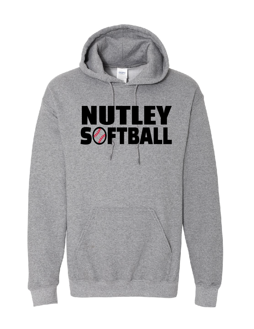 Nutley Softball Hooded Sweatshirt - Graphite Grey