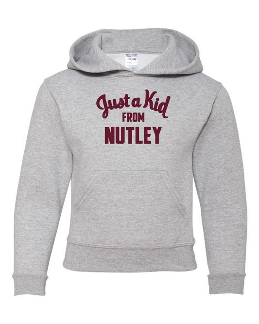 Just a Kid from Nutley Hooded Sweatshirt - Sport Grey