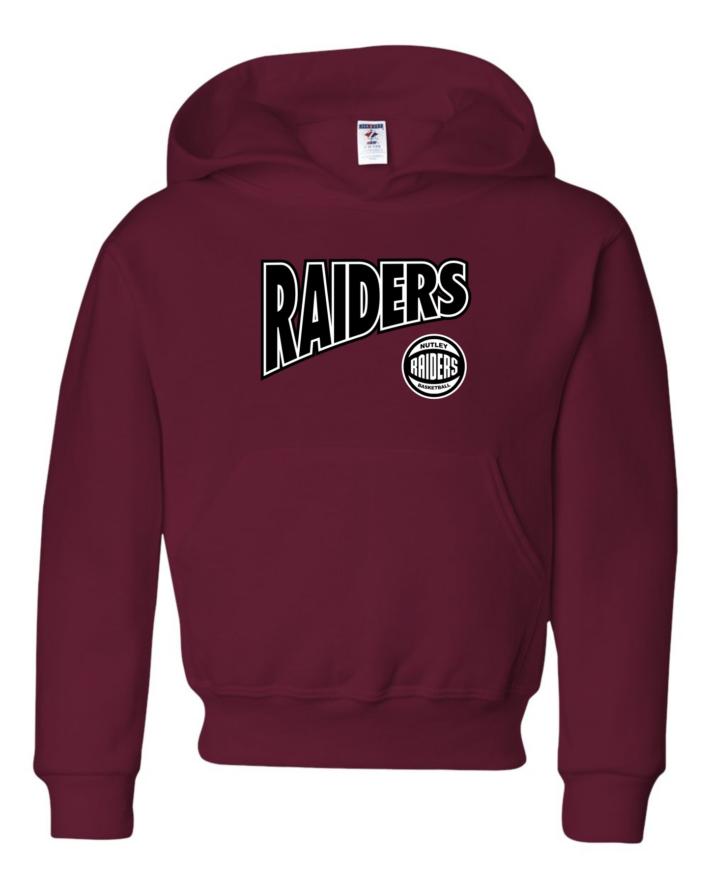Nutley Raiders Basketball Hooded Sweatshirt - Maroon