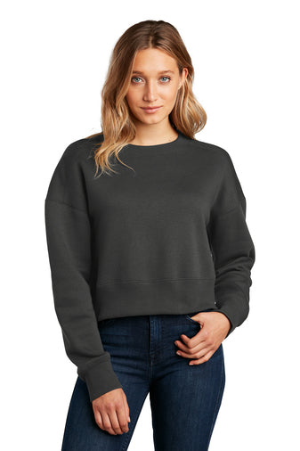 Raiders Script Fleece Cropped Crewneck - Navy