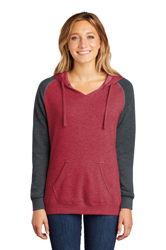 JHWMS Raiders Friends Lightweight Fleece Raglan Hoodie - Heather Red Charcoal