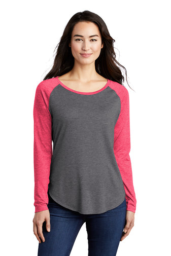 JHWMS Raiders Friends Scoop Neck Raglan L/S Tee - Pink Grey