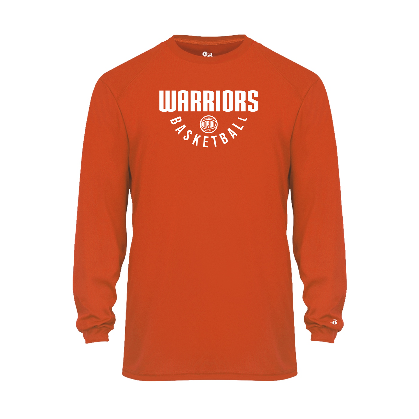Warriors Basketball Badger B-Core Long Sleeve T-Shirt (loose fit) - Burnt Orange
