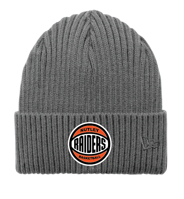 Nutley Basketball Embroidered Beanie - Grey