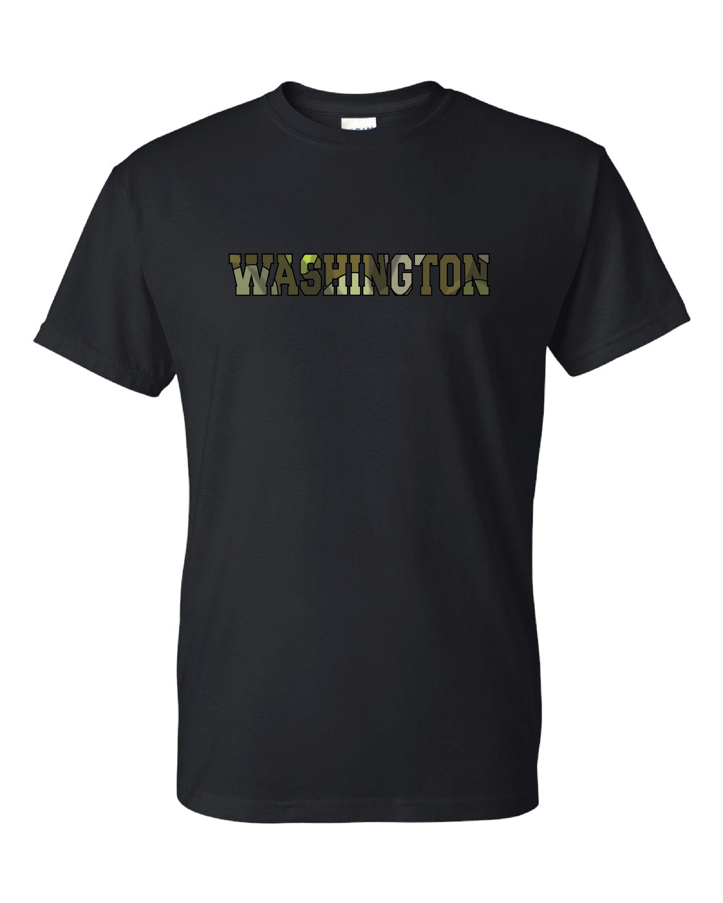 Washington Camo Print T-shirt Black