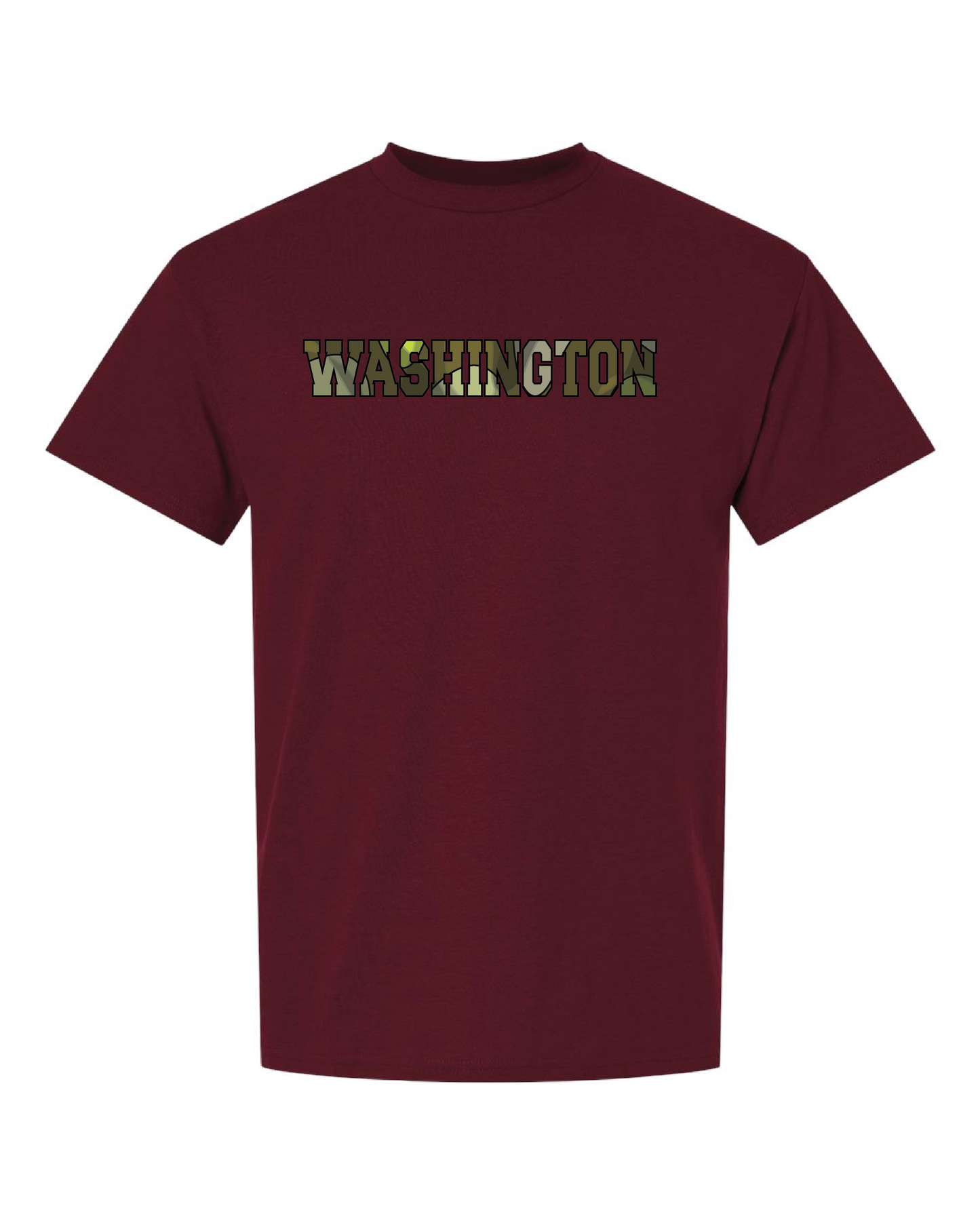 Washington Camo Print T-shirt Maroon