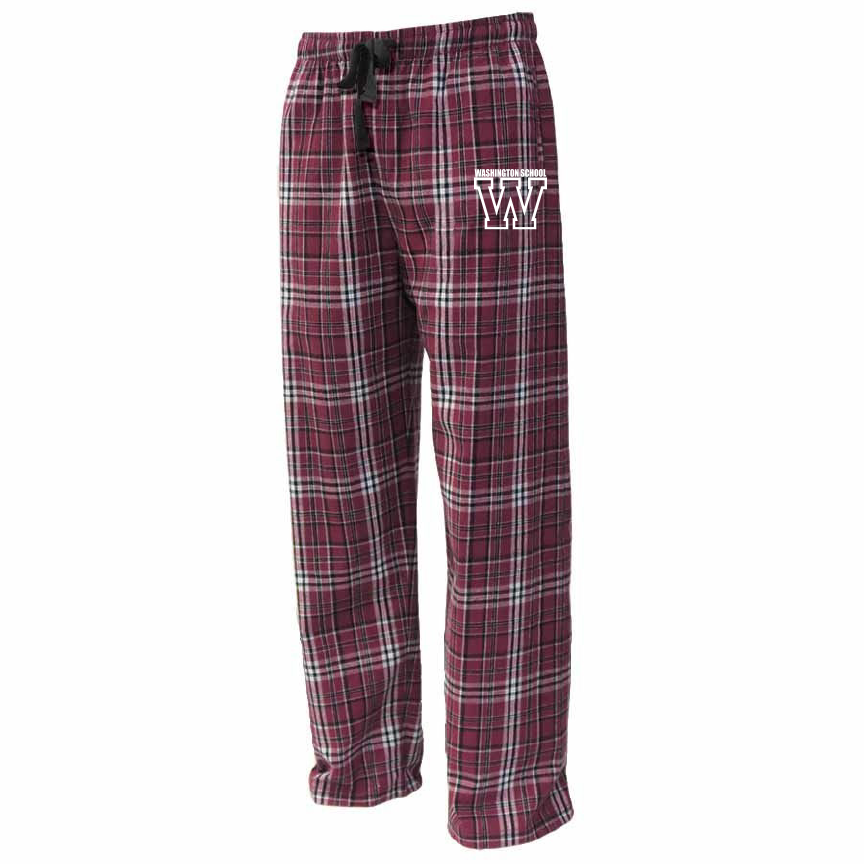 Washington W - Flannel Pants - Maroon