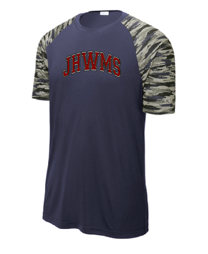 JHWMS Arc Logo Drift Camo Colorblock Tee - Navy