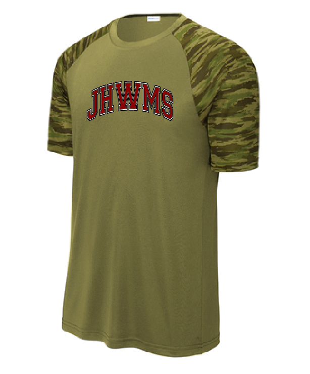 JHWMS Arc Logo Drift Camo Colorblock Tee - Olive