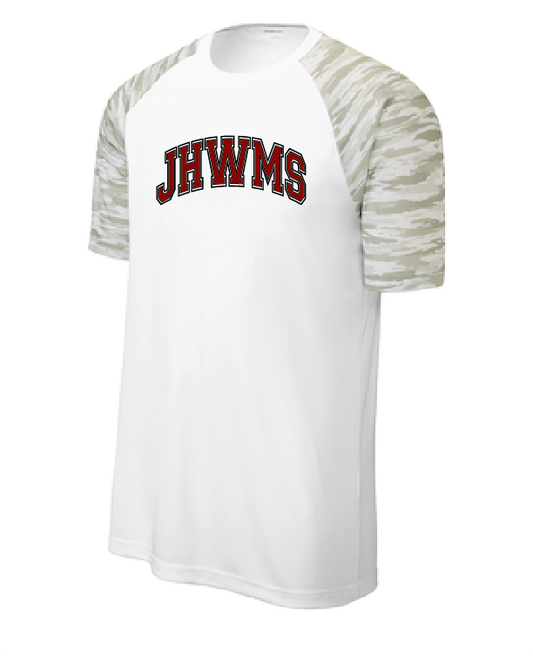 JHWMS Arc Logo Drift Camo Colorblock Tee - White