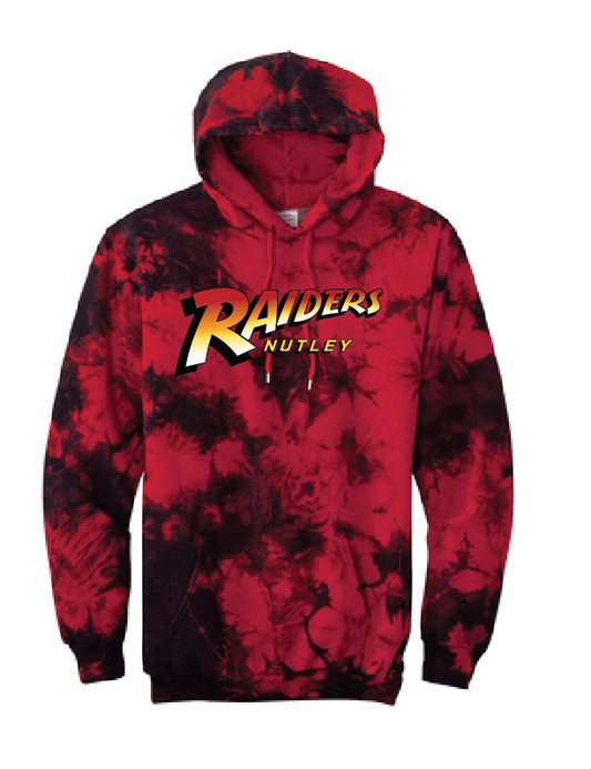 Nutley Raiders Ark Hooded Sweatshirt - Black Red Tie Dye