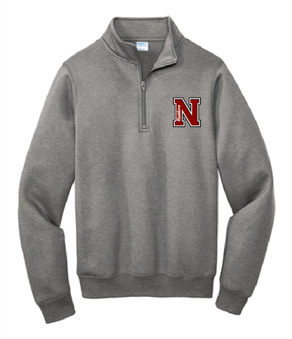 Nutley Varsity Core Fleece 1/4-Zip Pullover Sweatshirt - Graphite