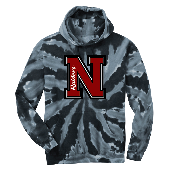 JHWMS Varsity N Tie-Dye Pullover Hooded Sweatshirt - Black