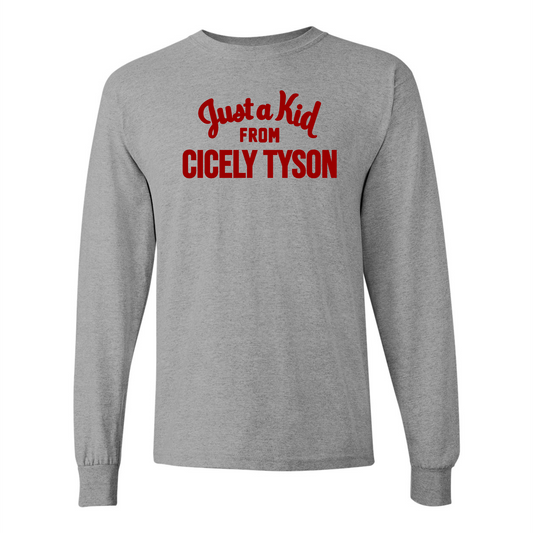 Cicely Tyson Just a Kid From Cicely Tyson L/S T-Shirt - Grey