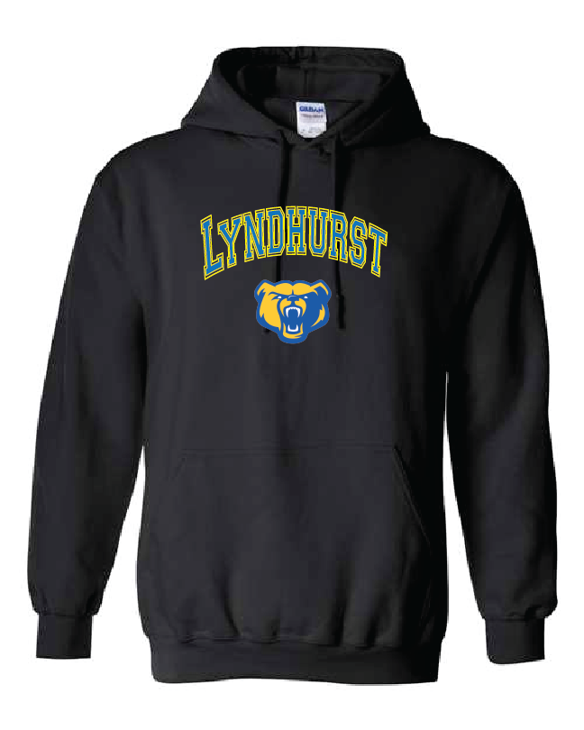 Lyndhurst Basketball Arc Logo Hooded Sweatshirt - Black – KK Trophy ...