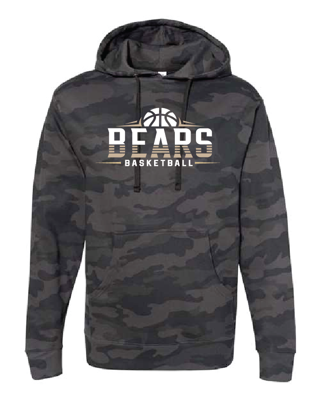 Lyndhurst Basketball Bears CAMO INDEPENDENT TRADING HOODIE - Black Camo