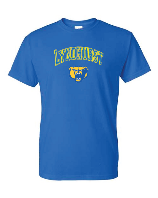 Lyndhurst Basketball Arc Logo - T-shirt - Royal