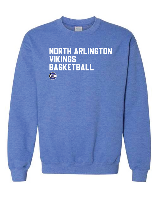 North Arlington Basketball Crewneck - Heather Royal