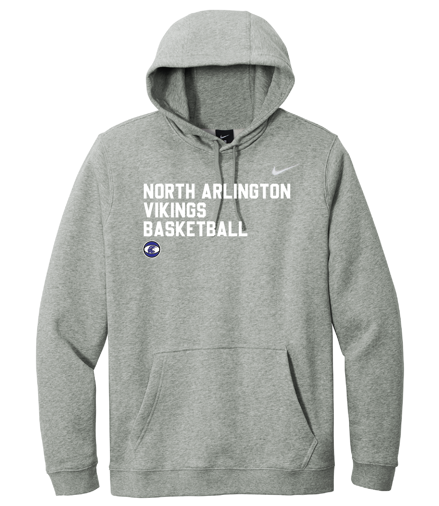 North Arlington Basketball Nike Club Fleece Hoody - Grey