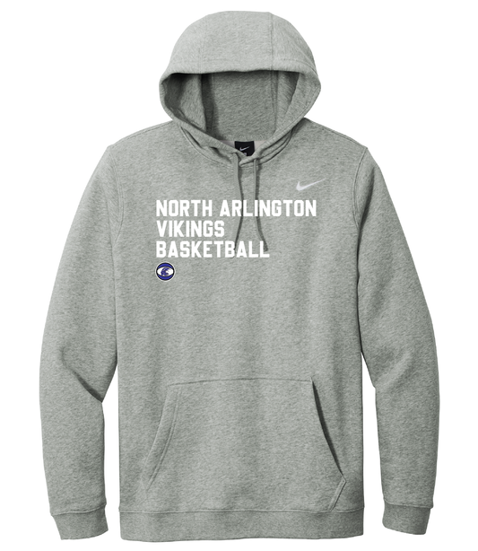 North Arlington Basketball Nike Club Fleece Hoody - Grey