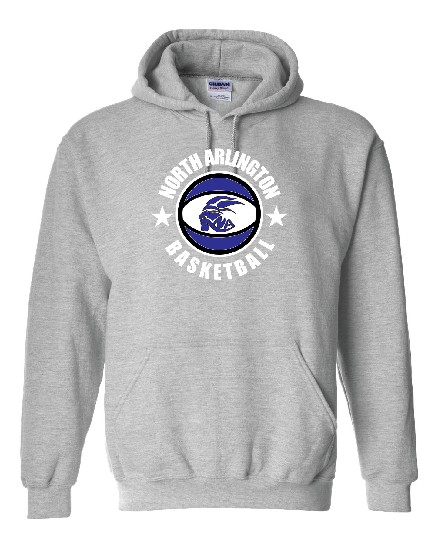 North Arlington Round Ball Hooded Sweatshirt - Grey