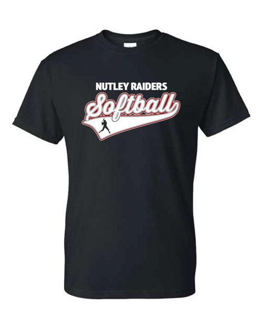 Nutley Softball Script Tee Black