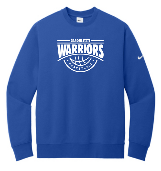 Winter 2024 Garden State Warriors Nike Club Fleece Crew Royal