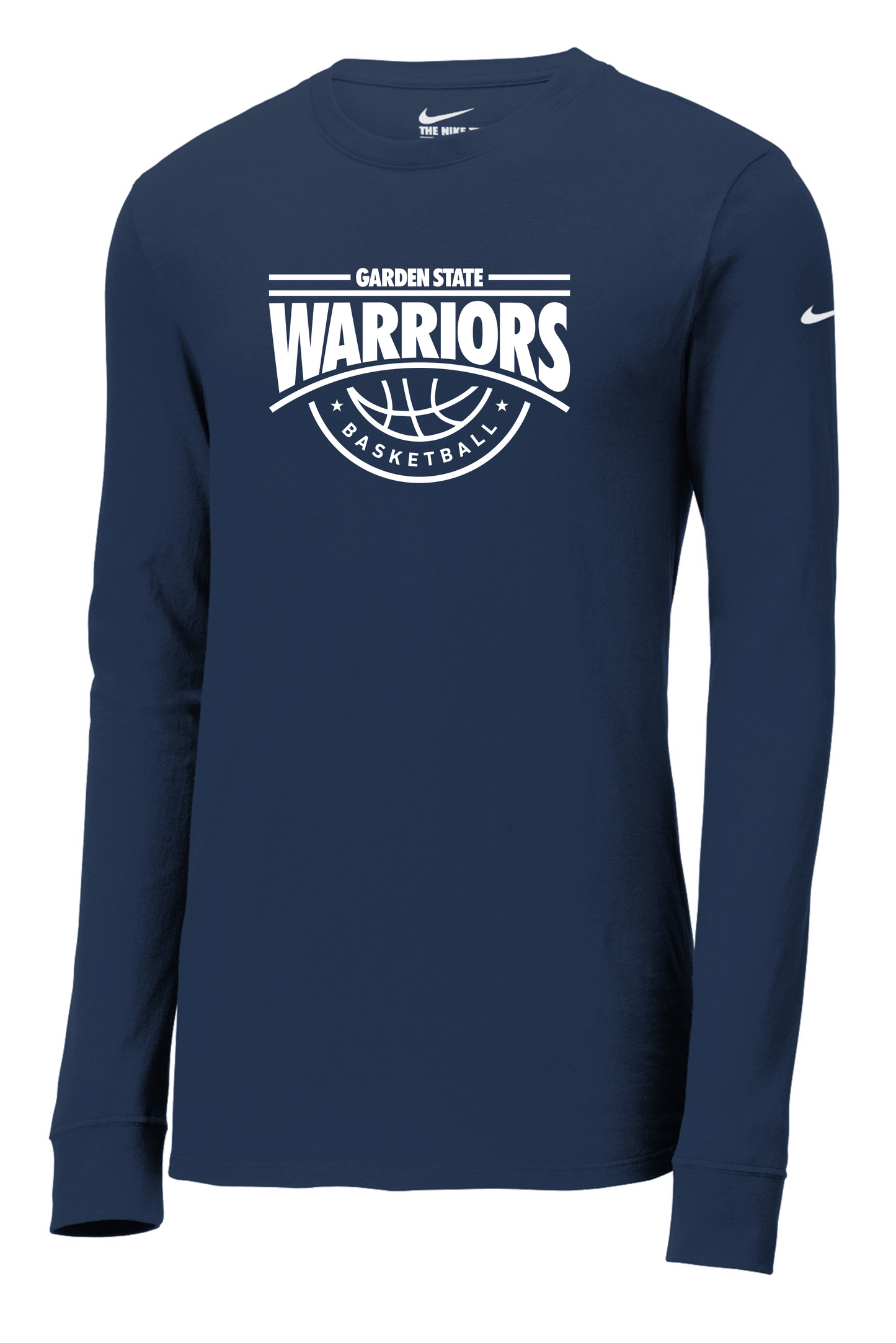 Winter 2024 Garden State Warriors Nike Dri-FIT Cotton/Poly Long Sleeve Tee - Navy