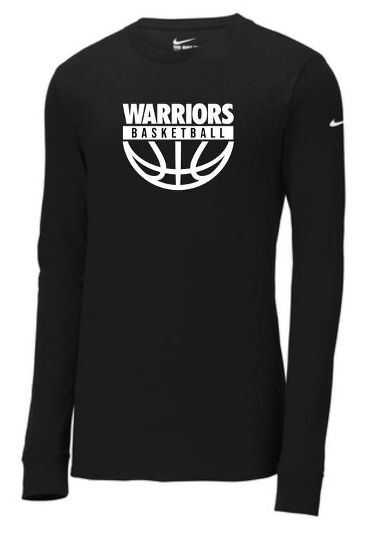 Winter 2024 Garden State Warriors Nike Dri-FIT Cotton/Poly Long Sleeve Tee - Black