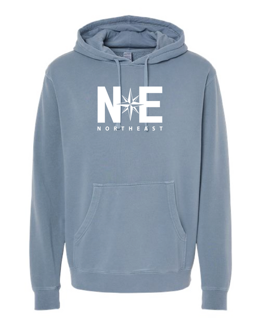 Northeast School Garment Dyed Hooded Sweatshirt Slate