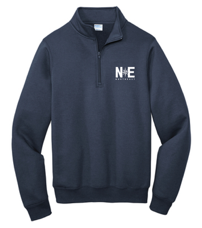 Northeast Fleece 1/4-Zip Pullover Sweatshirt Embroidered - Navy