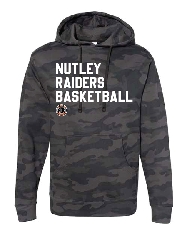 Nutley Basketball Hooded Sweatshirt - Black Camo