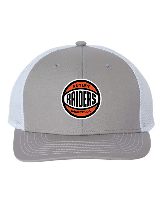 Nutley Basketball Embroidered Trucker Cap - Grey