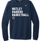 Nutley Basketball Nike Club Fleece Crew - Navy