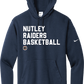 Nutley Raiders Basketball Nike Club Fleece Hooded Sweatshirt - Navy