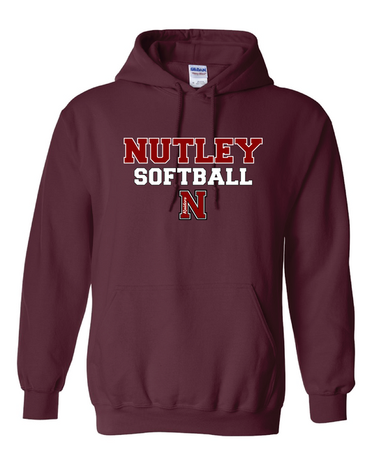 Nutley Softball Varsity Hooded Sweatshirt Maroon