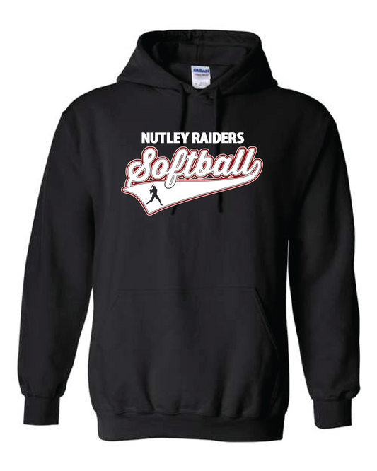 Nutley Softball Script Hooded Sweatshirt Black