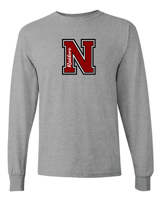 Nutley Varsity Logo L/S T-shirt Grey