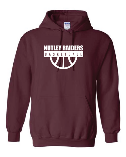 Nutley Basketball Halfball Hooded Sweatshirt - Maroon