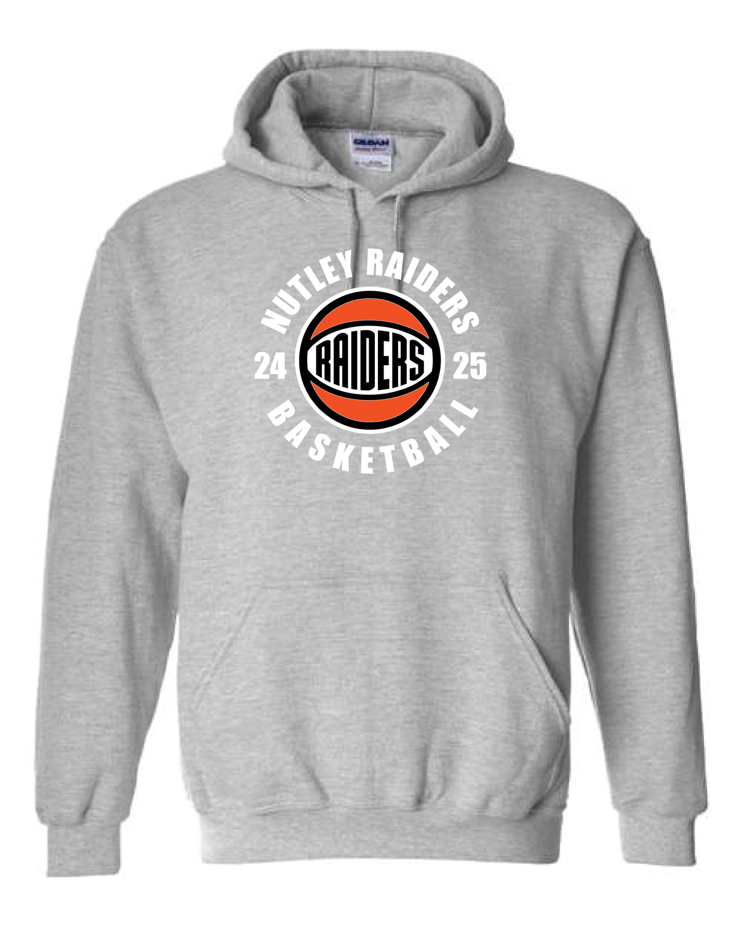 Nutley Basketball Roundball Hooded Sweatshirt - Grey