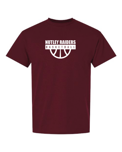 Nutley Basketball Halfball T-shirt - Maroon