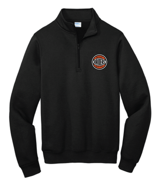 Nutley Basketball Core Fleece 1/4-Zip Pullover Embroidered Sweatshirt - Black