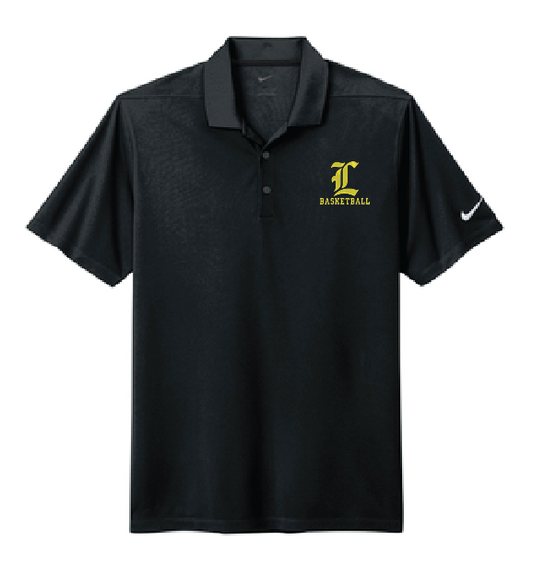 Lyndhurst Old English L Embroidered Nike Dri-FIT Micro Pique 2.0 Polo - Black