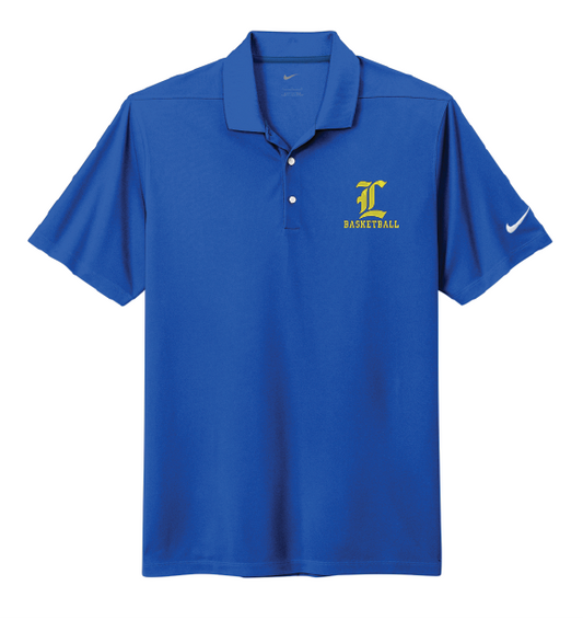 Lyndhurst Old English L Embroidered Nike Dri-FIT Micro Pique 2.0 Polo - Royal